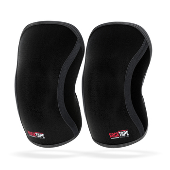 RockTape XL 5mm Assassins Knee Sleeves Support Compression - Black