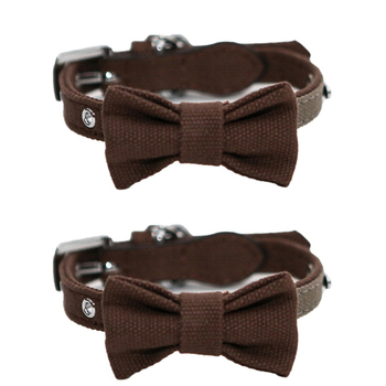 2PK Rosewood Wag n Walk 34.3cm Pet/Dog Neck Collar Strap Choker Small Truffle/Taupe