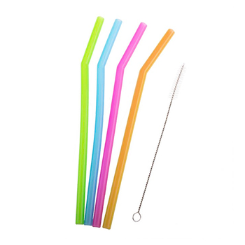 4pc Appetito Translucent  Silicone Straws