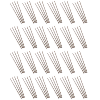 24PK Appetito Stainless Steel Reusable Straight Smoothie Straws Home Kitchen