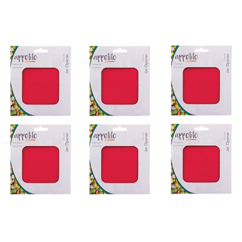 6PK Appetito Silicone Jar Opener Home Kitchen Cooking Red