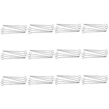 12x 6pc Appetito Chrome Skewers 10"/25cm Home Kitchen Cooking