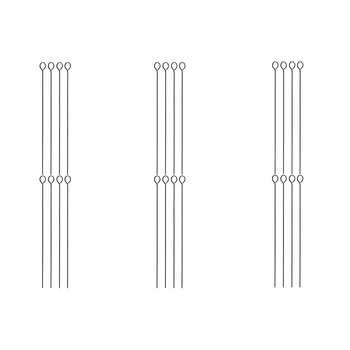 6x 6pc Appetito Chrome Skewers 8"/20cm Home Kitchen Cooking