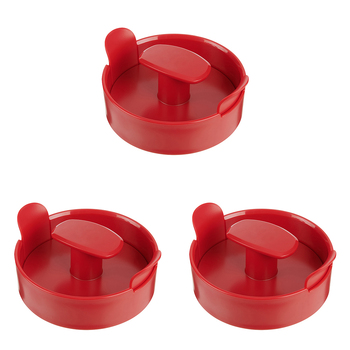 3PK Appetito Single Hamburger Press Home/Kitchen Cooking Utensil Red
