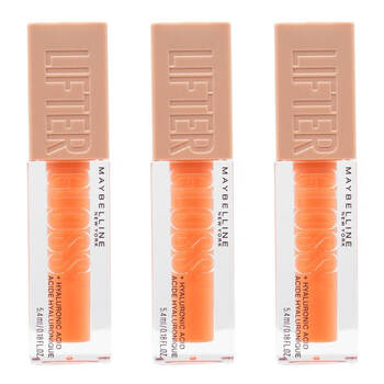 3PK Maybelline Newyork LifterGloss Hydrating Lip Gloss 5.4ml Peach Ring 22