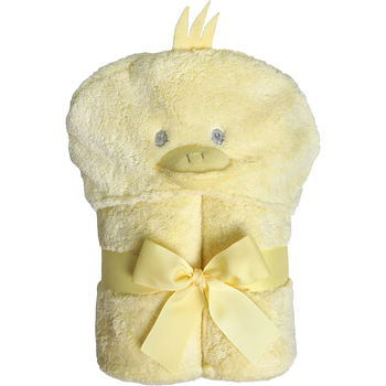 Ollie & Paige Kids Hooded Bath Towel/Wrap Puddles The Duck Yellow