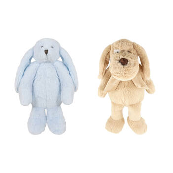 2pc Ollie & Paige Jupiter The Bunny & Mobi The Dog Soft Stuffed Toy Brown 3y+