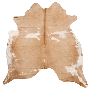 100% Natural Genuine Cowhide Rug Beige and White Regular Asst