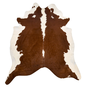100% Natural Genuine Cowhide Rug Brown and White Regular Asst