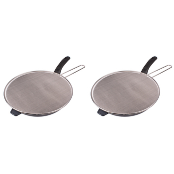 2PK Appetito Stainless Steel 33cm Splatter Screen Round