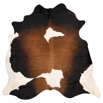100% Natural Genuine Cowhide Rug Black and White Special Reddish Asst