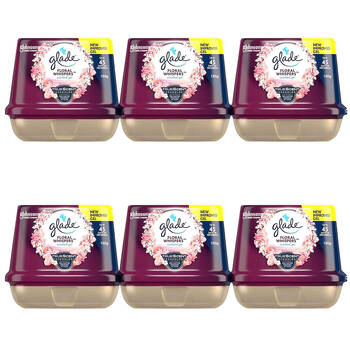 6PK Glade Solid Scented Gel Air Freshener 180g - Floral Whisper