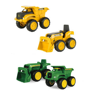 John Deere 15cm Sandbox Vehicle with Dump Truck & Tractor