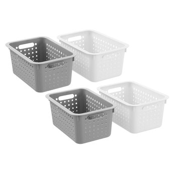 4PK Boxsweden Cubo 33x22cm Storage Basket Small Rectangle - Assorted