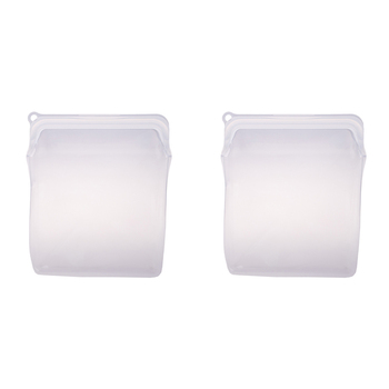 2PK Appetito Silicone Extra Large Food Storage Bag 1960ml White