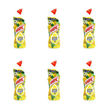 6PK Harpic Active Fresh Liquid Gel Toilet Cleaner 750ml - Citrus