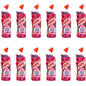 12PK Harpic Active Fresh Liquid Gel Toilet Cleaner 750ml - Pink Blossom