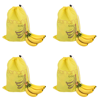 4PK Appetito Banana Bag Home Kitchen Organisation Cooking Yellow