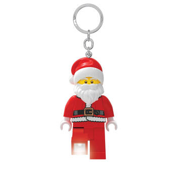 Lego Minifigure Santa Keychain LED Light 4x12cm Kids - Red 6y+