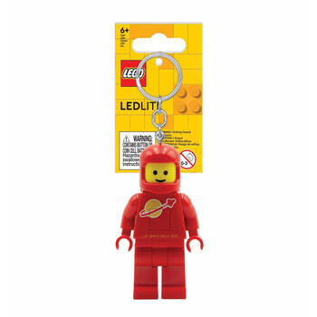 Lego Minifigures Spaceman Keychain LED Light 4x8cm - Red 6y+