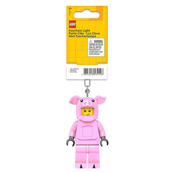 Lego Brick Keychain Light Piggy Girl Hanging Accessory Key Ring Bag Charm