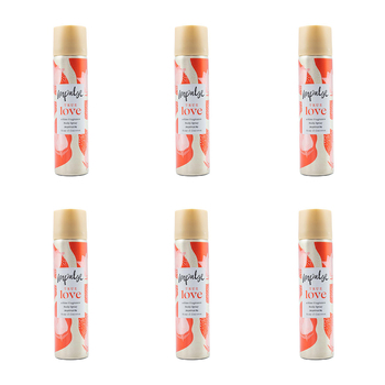 6PK Impulse 75ml Body Spray True Love Inspired By Rose & Coconut