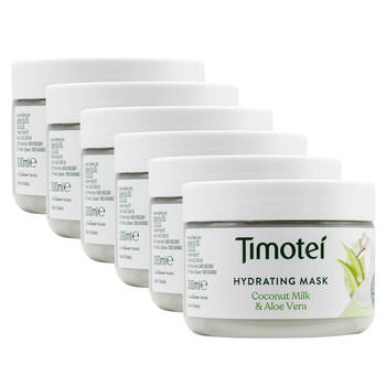 6PK Timotei Hydrating Mask Coconut Milk & Aloe Vera For All Hair Types 300ml