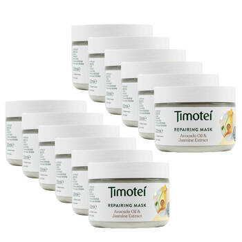 12PK Timotei Repairing Mask Avocado Oil & Jasmine Extract All Hair Types 300ml