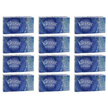 12x 8pc Kleenex Everyday Disposable Facial Paper Tissue Pocket Travel Pack