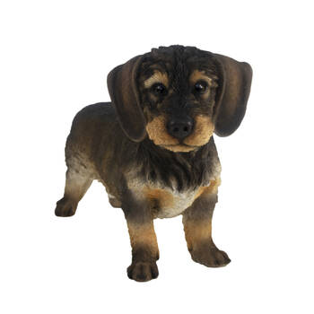 Esschert Design Standing Dachshund Statue Garden Brown Black