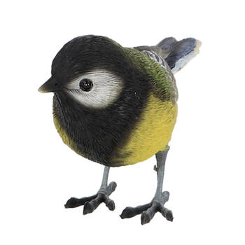 Esschert Design Great Tit Bird Statue Garden Decor Black Yellow