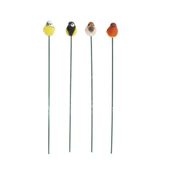 4pc Esschert Design Bird Decorative Garden Stake UV Proof Assort