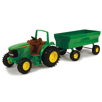 John Deere 1:16 Tractor W/ Flarebox Wagon Toy