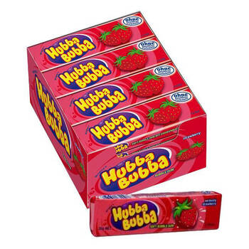 20PK Hubba Bubba Bubble Gum Seriously Strawberry Flavour 35g