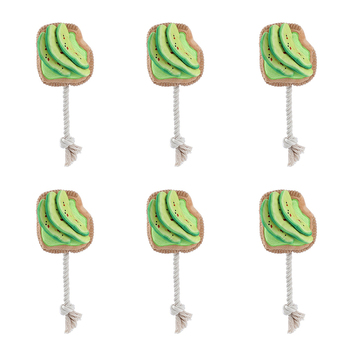 6PK Pawsnclaws 25cm Aussie Legends Avo Toast Dog/Pet Plush Toy