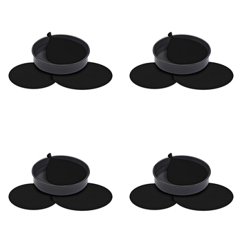 12pc Toastabags Non-Stick Reusable Cake Pan Liners - Black