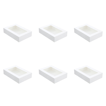 6x 3PK Lemon & Lime Eco Grazing Box 7L/36cm Rectangle - White