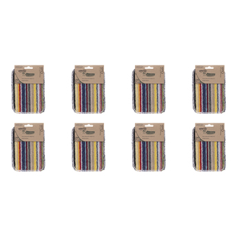 8pc Appetito Eco Scrubber 12x16.5cm Universal Scrub Cloth Assorted
