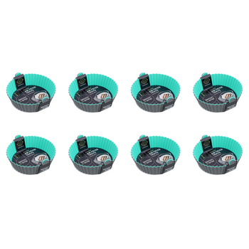 16pc Lemon & Lime Silicone Air Fryer Tray Round 20x6cm - Assorted