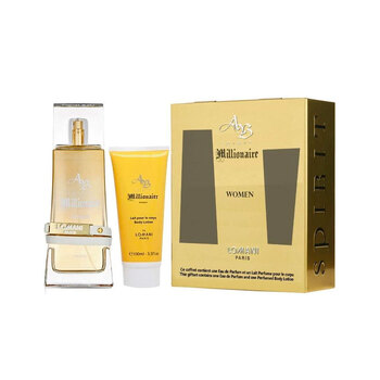 2pc Lomani AB Spirit Millionaire Woman 100ml EDP & 100ml Body Lotion