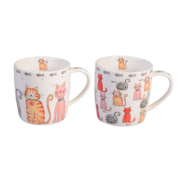 4PK Gibson Gifts Faithful Friend Cat Mug Kitchen Decor - Assorted