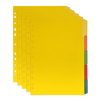 3PK Marbig Erasable 10-Tab Manilla Dividers A4 Binder Organiser