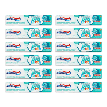 12PK Macleans Big Teeth 63g Toothpaste Tube Oral Care Kids 7y+