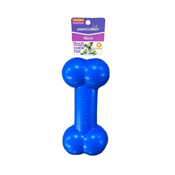 Paws & Claws 18cm Super Tuff Bone TPR Pet Dog Toy - Assorted