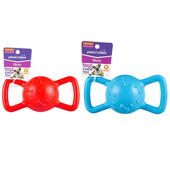 2PK Paws & Claws 19cm Super Tuff Tug-Of-War TPR Pet Toy - Assorted