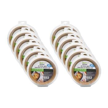 12x 50pc Ideal Kitchen Air Fryer Paper Disposable Round Liner Sheet 16x4.5cm