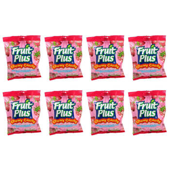 8PK Fruit Plus Kids Soft Chewable Chewy Candy w/ Strawberry Flavour 150g Pack