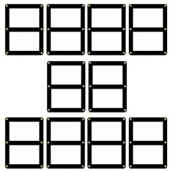 10PK BCW 2-Card Screwdown Holder Protector Case - Black Border