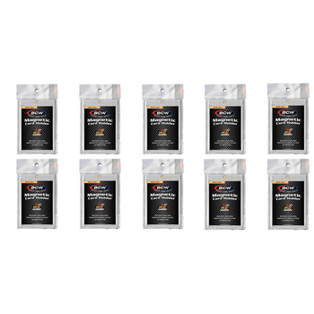 10PK BCW One Touch Magnetic Card Holder 55 Pt Standard - Clear