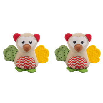 2PK Rosewood 23cm Wise Owl Soft Cuddle Plush w/ Squeaker Pet Dog Interactive Fun Toy